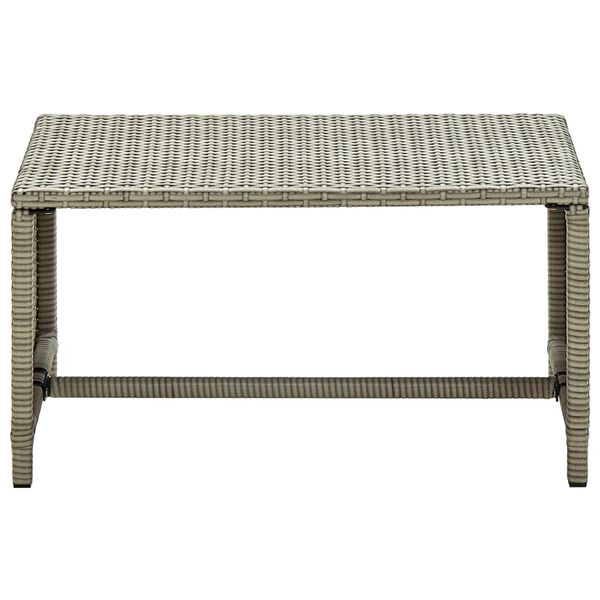 vidaXL Coffee Table Beige 70x40x38 cm Poly Rattan