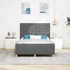 vidaXL Bed Frame with Headboard Dark Grey 137 x 190 cm Fabric