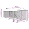 vidaXL Outdoor Dog Kennel with Roof Silver 2x10x2.5 m Galvanised Steel