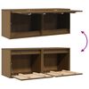 vidaXL Wall Cabinets 2 pcs Honey Brown 45x30x35 cm Solid Pinewood