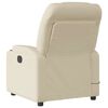vidaXL Electric Massage Recliner Chair Cream Fabric