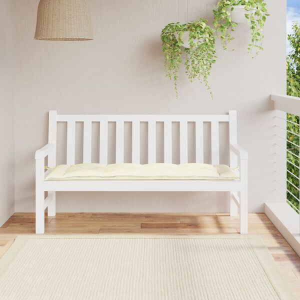 vidaXL Garden Bench Cushion Cream 150x50x7 cm Oxford Fabric