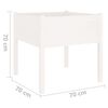 vidaXL Garden Planter White 70x70x70 cm Solid Pinewood