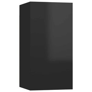 vidaXL Tv Cabinet | High gloss black | Engineered wood | 30.5x30x60 cm