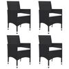 vidaXL 7 Piece Garden Dining Set Black