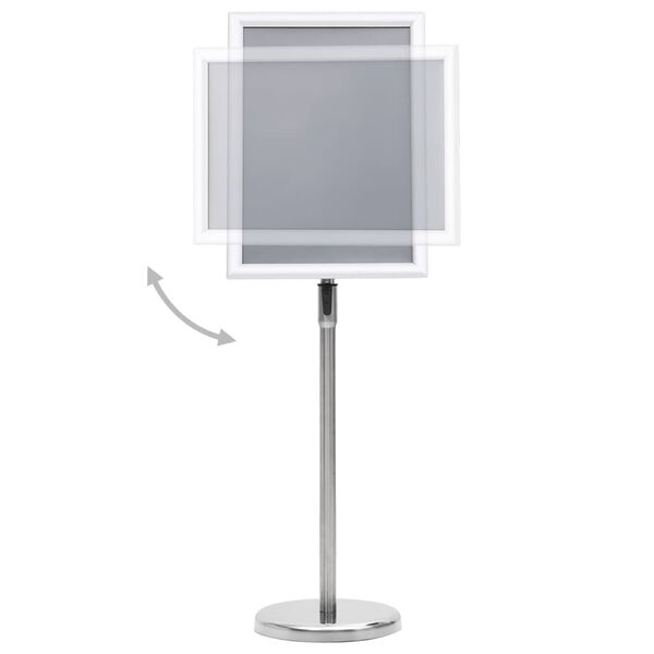vidaXL A3 Pedestal Poster Stand Silver Aluminium Alloy