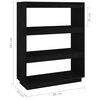 vidaXL Book Cabinet/Room Divider Black 80x35x103 cm Solid Pinewood