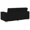 vidaXL 2-Seater Sofa Black 140 cm Fabric