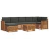 vidaXL Outdoor Sofa Set 8 pcs Natural and Anthracite Solid Acacia Wood