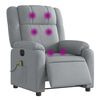 vidaXL Electric Massage Recliner Chair Light Grey Fabric