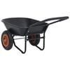vidaXL Wheelbarrow Black and Orange 78 L 100 kg