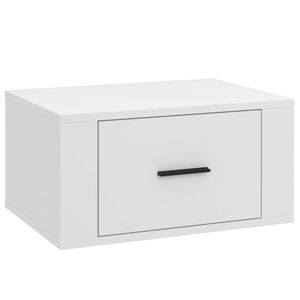 vidaXL Wall-mounted Bedside Cabinet White 50x36x25 cm