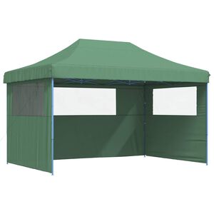 vidaXL Party Tent Green with Blue Frame Oxford Fabric