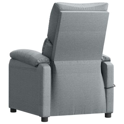 vidaXL Stand up Massage Chair Light Grey Fabric