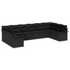 vidaXL Garden Sofa Set 10 pcs Black Poly Rattan