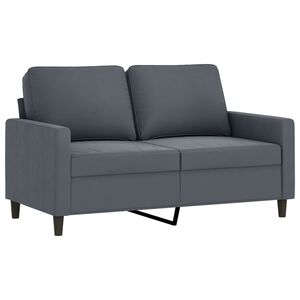 vidaXL 2-Seater Sofa Dark Grey 120 cm Velvet