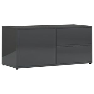 vidaXL TV Cabinet | High gloss grey | Engineered wood | Regular | TV Cabinet