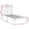 vidaXL Bed Frame without Mattress White Solid Wood 90x190 cm Single