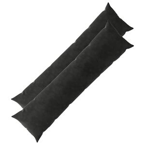 vidaXL Cushion with Pillow HEERLEN 2 pcs Black Velvet