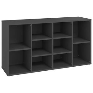 vidaXL Shoe Bench | Grey | Engineered wood | Medium | Shoe Storage Bench
