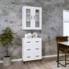 vidaXL Highboard White 69.5x34x180 cm Engineered Wood
