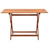 vidaXL 5 Piece Folding Outdoor Dining Set Solid Eucalyptus Wood
