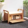 vidaXL Garden Storage Bench with Cushion 91 cm Solid Wood Acacia