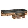 vidaXL Outdoor Sofa Set 8 pcs Natural and Anthracite