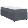 vidaXL Bed Frame with Mattress Dark Grey 90 x 190 cm Fabric