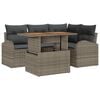 vidaXL Garden Sofa Set 5 pcs Grey Poly rattan