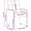 vidaXL Dining Chairs with Wheels 2 pcs Dark grey 58 x 65 x 94 cm