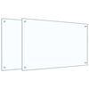 vidaXL Kitchen Backsplashes 2 pcs Transparent 80x50 cm Tempered Glass