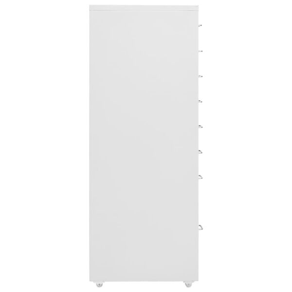 vidaXL Mobile File Cabinet Grey 28x41x109 cm Metal