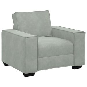 vidaXL Sofa Chair Light Grey 100x78x84 cm Velvet