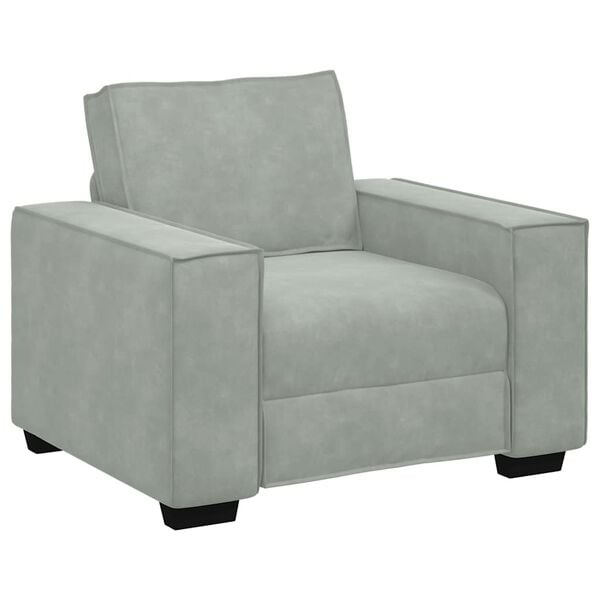 vidaXL Sofa Chair Light Grey 100x78x84 cm Velvet