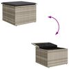 vidaXL Garden Sofa Set with Storage 8 pcs Black Poly rattan