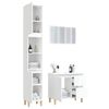 vidaXL 3 Piece Bathroom Furniture Set High Gloss White Engineered Wood