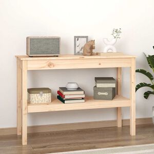 vidaXL Console Table 110x40x75 cm Solid Wood Pine