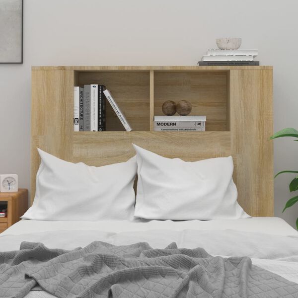 vidaXL Headboard Cabinet Sonoma Oak 100x18.5x102.5 cm