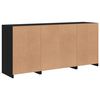 vidaXL Sideboard with LED Lights Black 142.5x37x67 cm