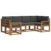 vidaXL Outdoor Sofa Set 6 pcs Natural and Anthracite