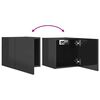 vidaXL Wall Mounted TV Cabinets 4 pcs High Gloss Grey 30.5x30x30 cm