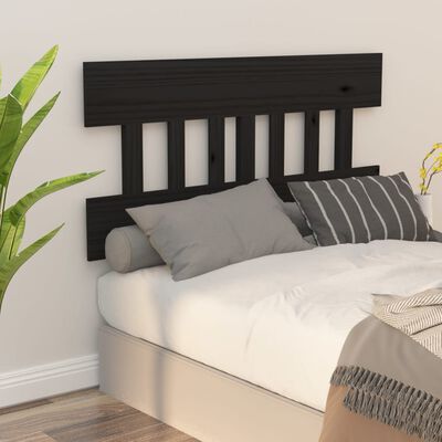 vidaXL Bed Headboard Black 138.5x3x81 cm Solid Wood Pine