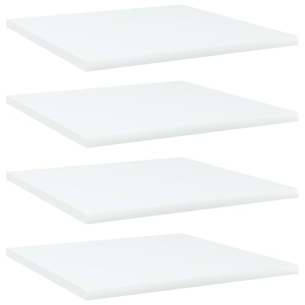 vidaXL Bookshelf Boards 4 pcs White 40x40x1.5 cm Engineered Wood