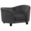 vidaXL Dog Sofa Dark Grey 69x49x40 cm Plush