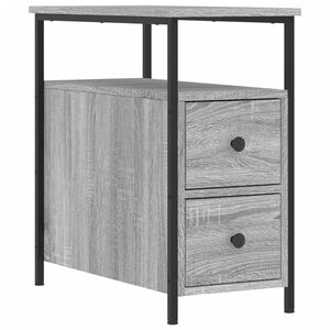 vidaXL Bedside Cabinet Grey Sonoma 30x60x60 cm Engineered Wood