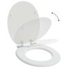 vidaXL Toilet Seats with Soft Close Lids 2 pcs MDF White