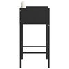 vidaXL Bar Stools 2 pcs with Cushions Black Poly Rattan