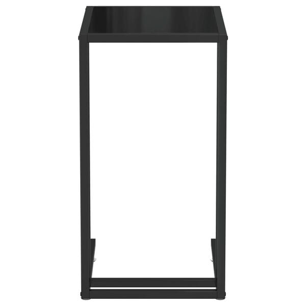 vidaXL Computer Side Table Black 50x35x65 cm Tempered Glass