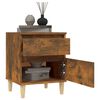 vidaXL Bedside Cabinet Smoked Oak 40x35x50 cm